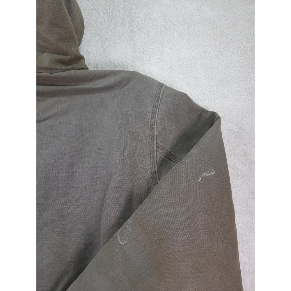 Vintage Carhartt Jacket J130 Brown Mens Large Full Zip Hooded - Picture 10 of 14